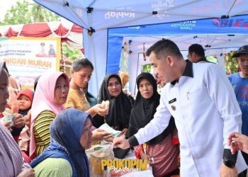 Upaya Stabilitasi Pasokan dan Harga Pangan,Pemkab Pesawaran Gelar Gerakan Pasar Murah