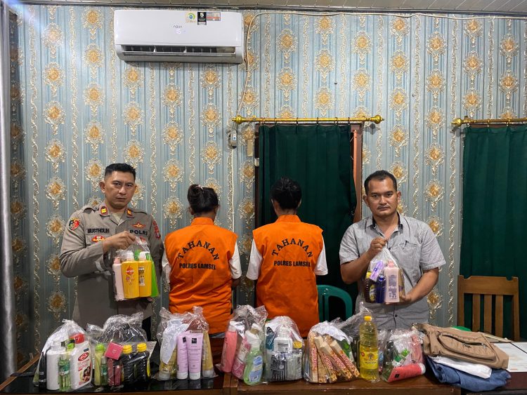  Dua Emak-Emak Dibekuk Polsek Penengahan atas Aksi Pencurian di Lampung Selatan