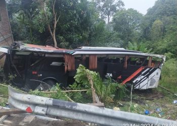 Humas Polda Lampung: Bus Pariwisata Alami Kecelakaan, 6 Orang Luka Berat