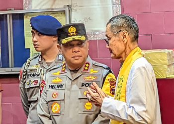 Kapolda Lampung dan Jajaran Pantau Khidmatnya Perayaan Waisak 2024