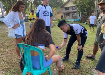 Tim Medis Polda Lampung Tanggap Hadapi Cedera Atlet Costa Rica di WSL Krui Pro 2024