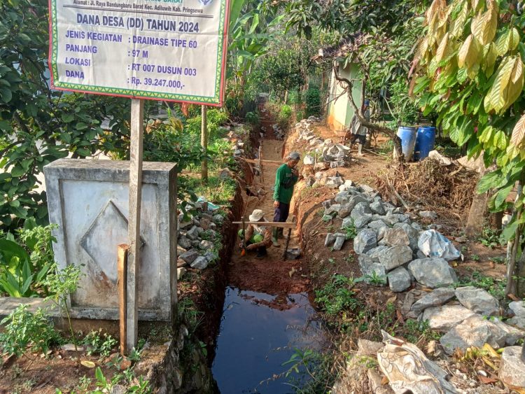 Pekon Bandungbaru Barat Bangun Drainase