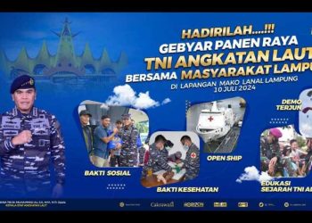 KASAL dan Menteri Pertanian Tinjau Panen Raya TNI AL di Lampung pada 10 Juli 2024