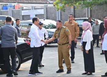Presiden Joko Widodo (Jokowi) tiba di RSUD Bob Bazar, Kalianda, Lampung Selatan