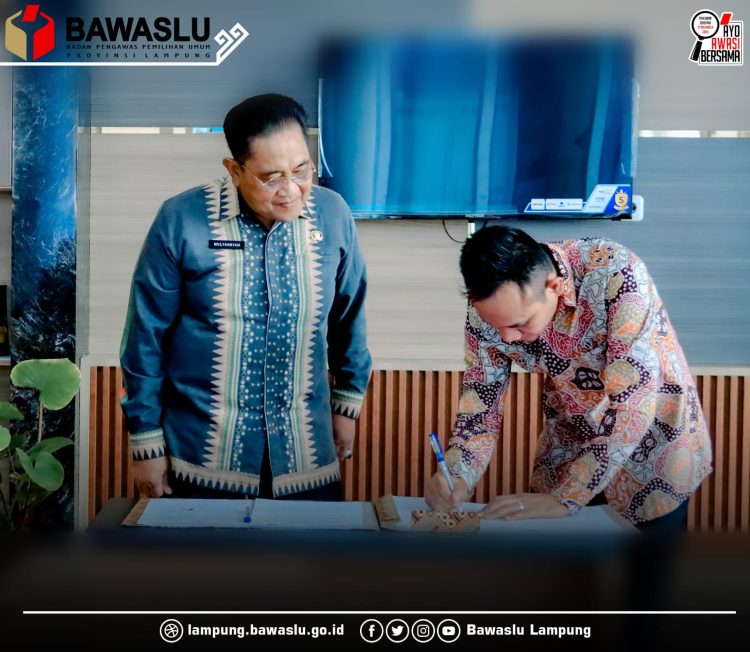 Bawaslu Meluncurkan Pojok Literasi Pengawasan Di Perpustakaan Dan Kearsipan Lampung