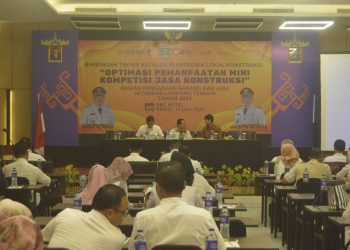 Pemkab Lamteng Gelar Bimtek Katalog Elektronik Lokal Kontruksi bagi PPK dan Pejabat Pengadaan Tahun 2024.