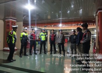 Polres Lampung Barat Gelar Patroli Skala Besar untuk Antisipasi Gangguan Kamtibmas