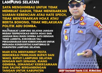 Kapolres Lampung Selatan Imbau Jaga Kamtibmas Pasca Pendaftaran Paslon Pilkada