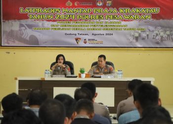 Polres Pesawaran Gelar Latpraops Mantap Praja untuk Amankan Pilkada Serentak