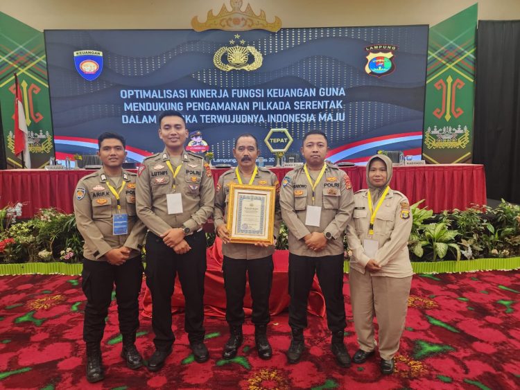 Polres Pesawaran Raih Penghargaan Tertinggi dari Polda Lampung atas Keunggulan dalam Pengelolaan Keuangan