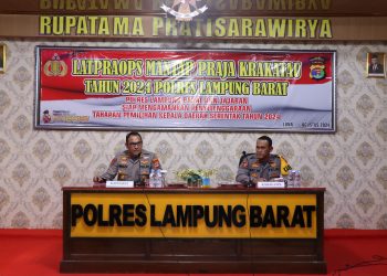 Polres Lampung Barat Gelar Latihan Pra Operasi untuk Pengamanan Pilkada 2024