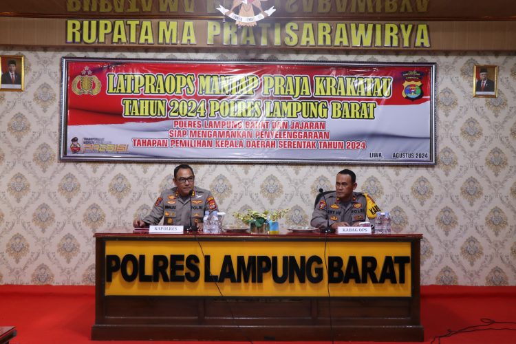 Polres Lampung Barat Gelar Latihan Pra Operasi untuk Pengamanan Pilkada 2024