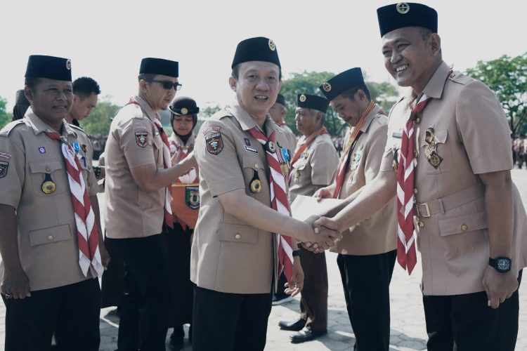 Kwarcab Pringsewu Rayakan HUT Ke-63 Gerakan Pramuka dengan Upacara Meriah