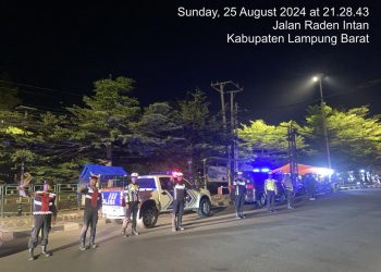Polres Lampung Barat Gelar Patroli Tengah Malam untuk Antisipasi Kriminalitas dan Balap Liar