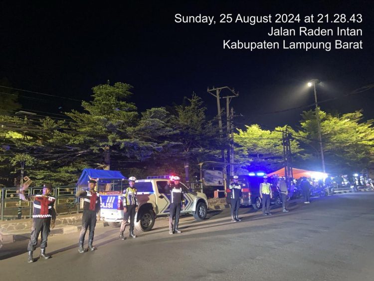Polres Lampung Barat Gelar Patroli Tengah Malam untuk Antisipasi Kriminalitas dan Balap Liar