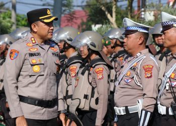 Kapolres Lampung Barat Pimpin Apel Pasukan Jelang Pilkada Serentak 2024