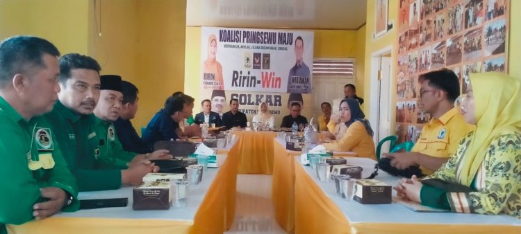 Tiga Parpol Bentuk Koalisi Pringsewu Maju, Dukung Pasangan Ririn-Win