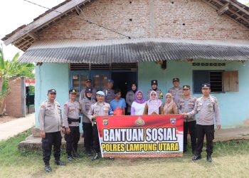 Polres Lampung Utara Kembali Salurkan Bantuan Sosial untuk Masyarakat
