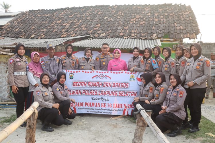 Polres Lampung Selatan Rayakan HUT Polwan ke-76 dengan Aksi Sosial