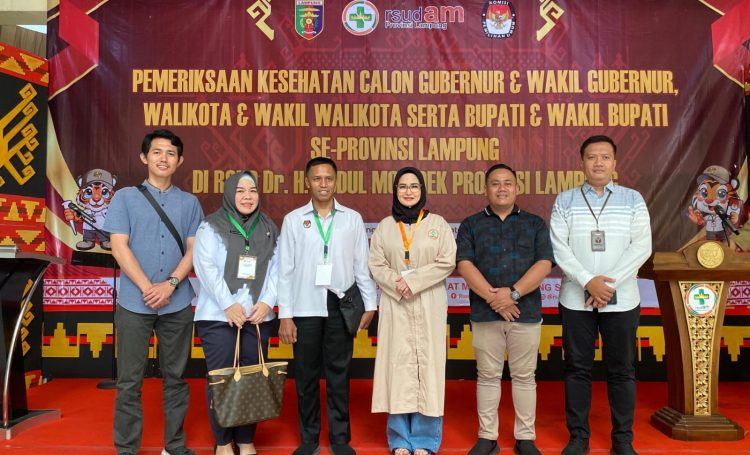 Nanda dan Antonius Rampungkan Tes Kesehatan Pilkada 2024 di RSUD Abdoel Moeloek