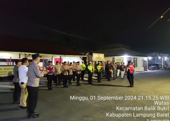 Polres Lampung Barat Gelar Patroli Skala Besar untuk Cegah Kejahatan dan Balap Liar