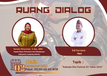 Kepala Dinas Pariwisata Lampung Selatan Bahas Festival Kalianda Kite Festival III 2024 di Radio DBFM