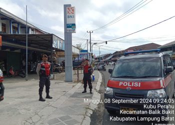 Sat Samapta Polres Lampung Barat Gelar Patroli Dialogis dan Himbauan Kepada Masyarakat