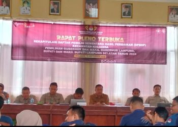 PPK Kalianda Gelar Rapat Pleno Terbuka Rekapitulasi DPSHP untuk Pemilihan Gubernur dan Bupati 2024