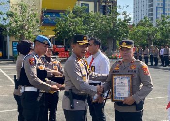 Kapolresta Bandar Lampung Apresiasi 21 Personel Berprestasi