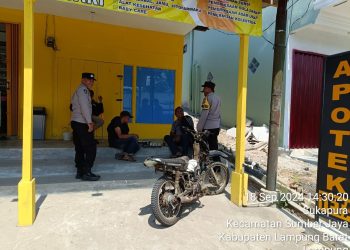 Polsek Sumber Jaya Gelar Patroli Antisipasi Kejahatan dan Kamtibmas