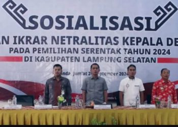 Bawaslu Gelar Ikrar Netralitas Kepala Desa Jelang Pilkada Serentak di Lampung Selatan