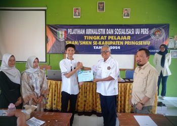 PWI Pringsewu Selenggarakan Pelatihan Jurnalistik di SMA Negeri 1 Pringsewu