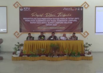 KPU Lampung Selatan Gelar Rapat Pleno Terbuka Penetapan DPT Pilkada 2024