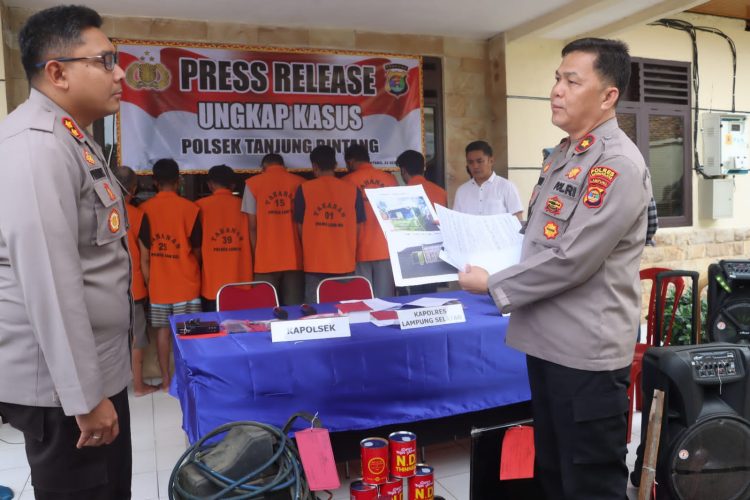 Polsek Tanjung Bintang Berhasil Tangkap 9 Pelaku Kejahatan dalam 10 Hari