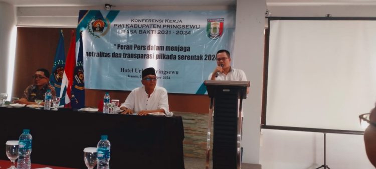 Sekretaris PWI Lampung Buka Konferensi Kerja PWI Pringsewu 2024