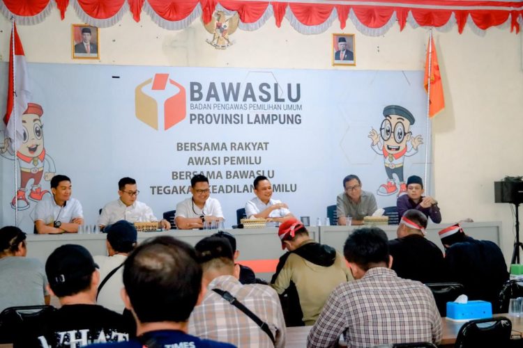 Bawaslu Lampung Umumkan Hasil Pengawasan Kampanye Pemilu 2024
