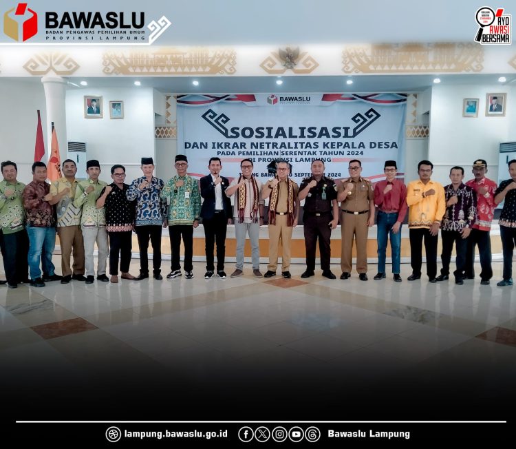 Netralitas Kepala Kampung dan Lurah Jadi Fokus Jelang Pilkada 2024, Bawaslu Lampung Gelar Ikrar di Tulang Bawang