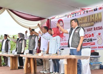Tim Pemenangan Nanda-Anton Resmi Dikukuhkan di Kecamatan Padang Cermin dan Way Ratai