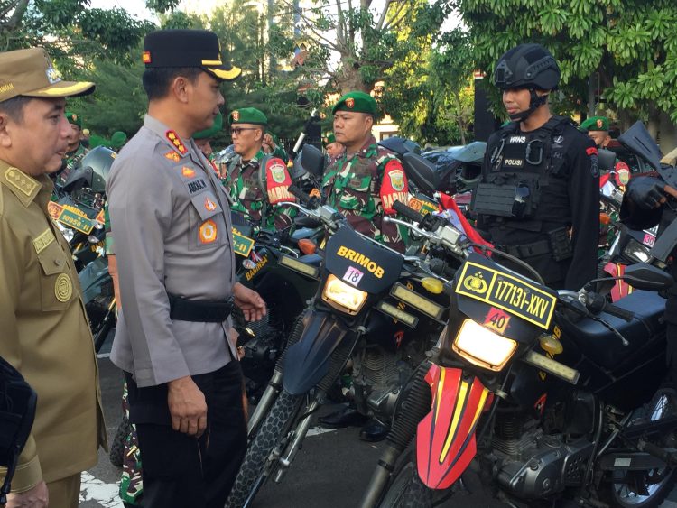 Polresta Bandar Lampung Gelar Pasukan Antisipasi Kamtibmas Jelang Pelantikan Presiden