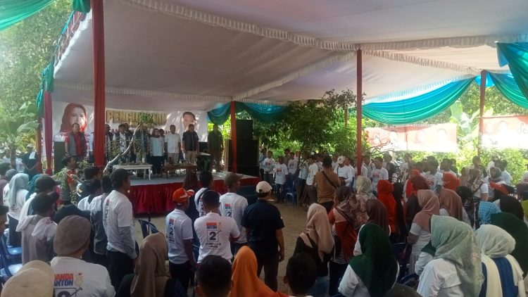 Tim Pemenangan Nanda-Anton Dikukuhkan di Kecamatan Teluk Pandan dengan Target 20.000 Suara