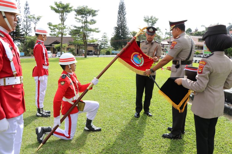 Kapolres Lampung Barat Pimpin Upacara Pensucian Tunggul Wira Bhakti Rambana Anggakara