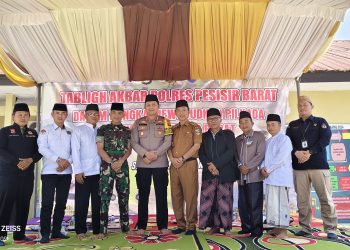 Dandim 0422/Lampung Barat Hadiri Tabligh Akbar Polres Pesisir Barat untuk Mewujudkan Pilkada 2024 yang Aman dan Kondusif