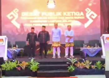 Debat Publik Ketiga Calon Bupati dan Wakil Bupati Lampung Selatan Sukses Digelar