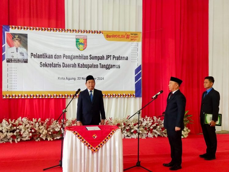 Pelantikan Sekretaris Daerah Kabupaten Tanggamus, Ir. Suaidi, MM. oleh PJ Bupati Tanggamus