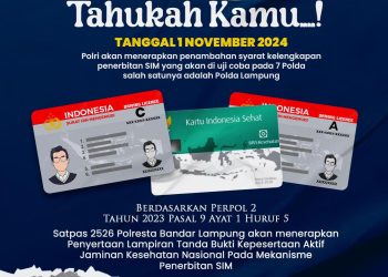 Mulai 1 November 2024, Polres/ta di Polda Lampung Wajibkan BPJS Kesehatan untuk Penerbitan SIM