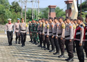 Ratusan Personel Gabungan Siaga Amankan Debat Cabup dan Cawabup di Pringsewu