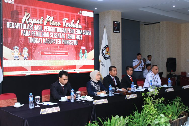 Pleno KPU Kabupaten Pringsewu Berjalan Lancar, Paslon 03 Unggul dalam Pilkada