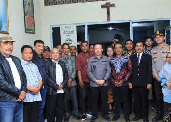 Kapolres Pringsewu Bersama Forkopimda Pantau Misa Natal di Gereja Santo Yusup
