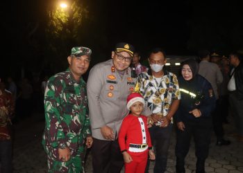 Patroli Bersama Forkopimda Lampung Selatan Pastikan Keamanan Misa Malam Natal 2024