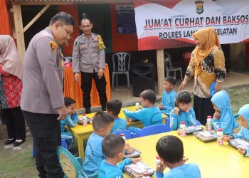 Polres Lampung Selatan Gelar Program Makan Bergizi Gratis untuk Anak PAUD